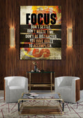 Focus Don't Settle You Have Goals To Accomplish Canvas Wall Art