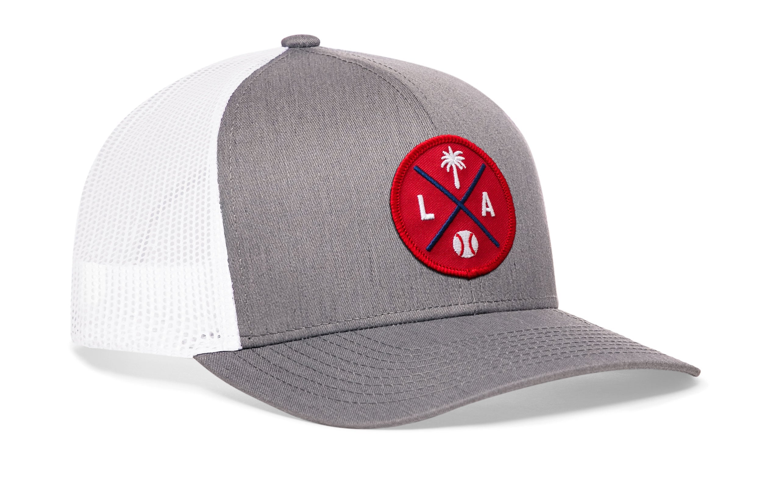 Los Angeles Trucker Hat  |  Red LA X Baseball Snapback