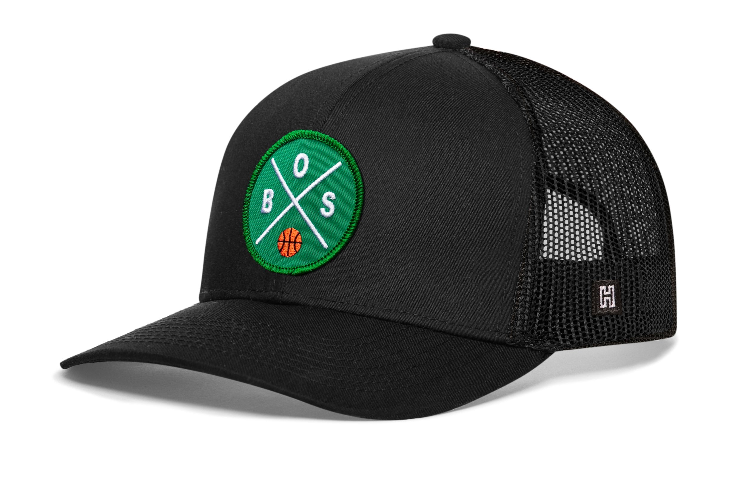 Boston Trucker Hat  |  BOS X Basketball Snapback