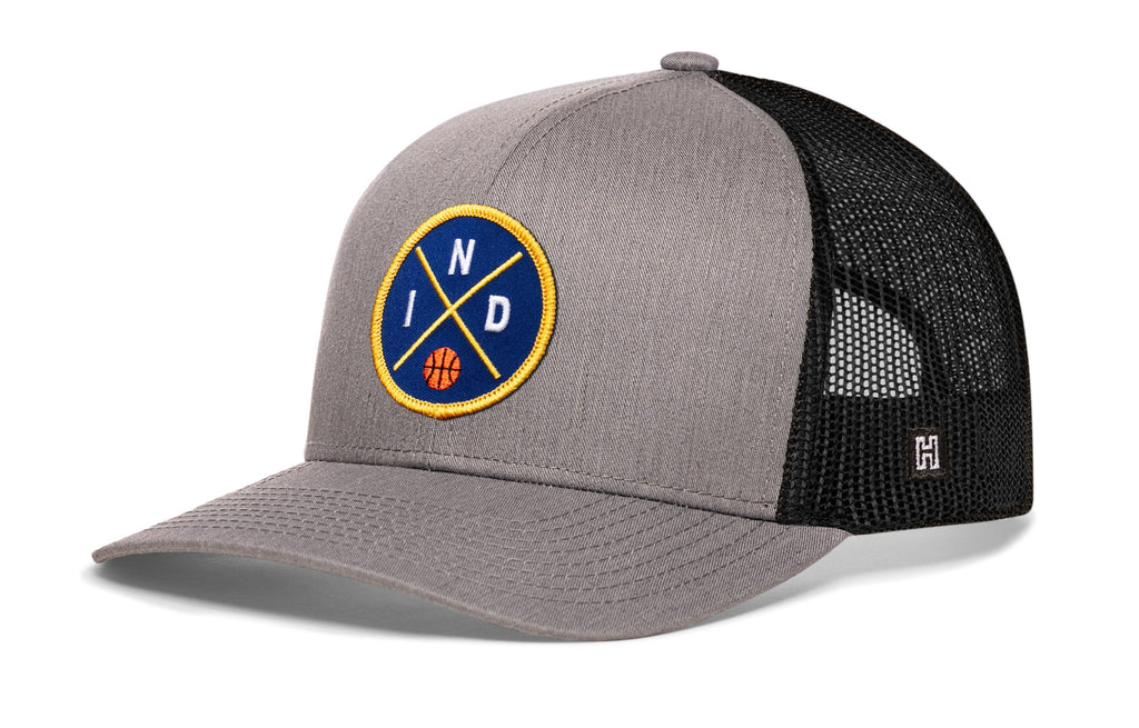 Indiana Trucker Hat  |  IND X Basketball Snapback