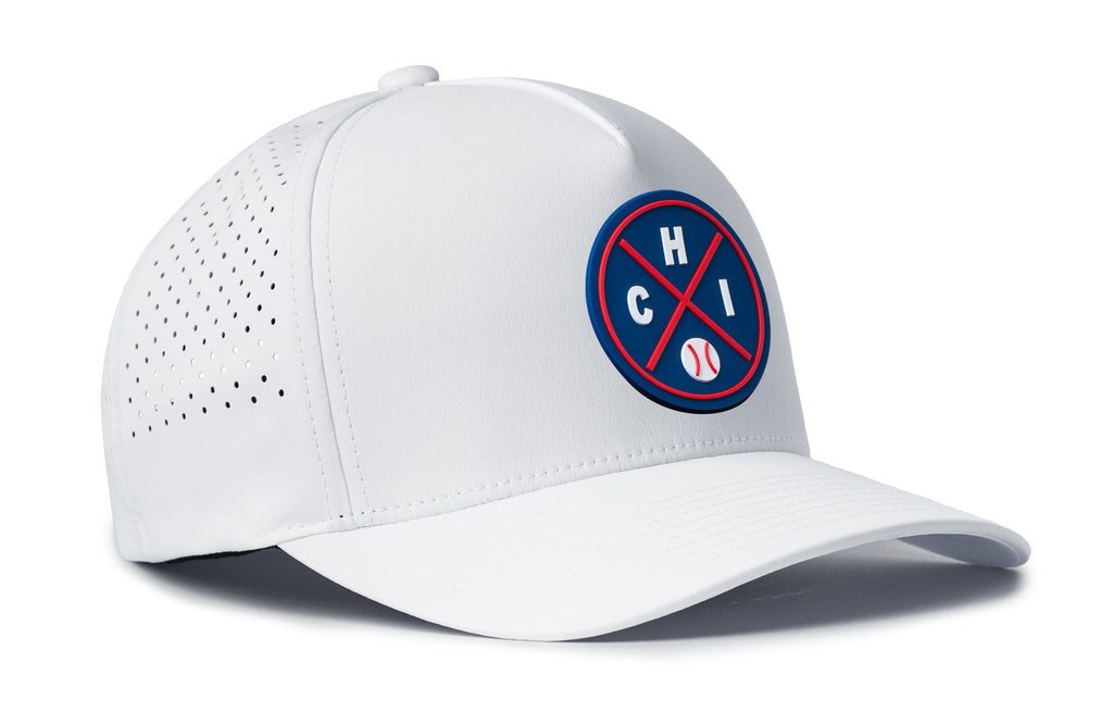 Chicago Baseball Performance 5-Panel Hat  |  Blue CHI X Flexfit® Snapback