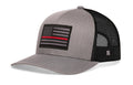 Thin Red Line Trucker Hat  |  Gray-Black Fire Tactical Snapback