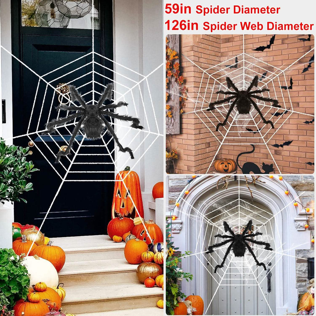 Halloween Decorations Spider Outdoor Stretch Cobweb