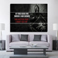 If You Kick Me When I'm Down Motivational Framed Wall Art Canvas Decor Medieval Art