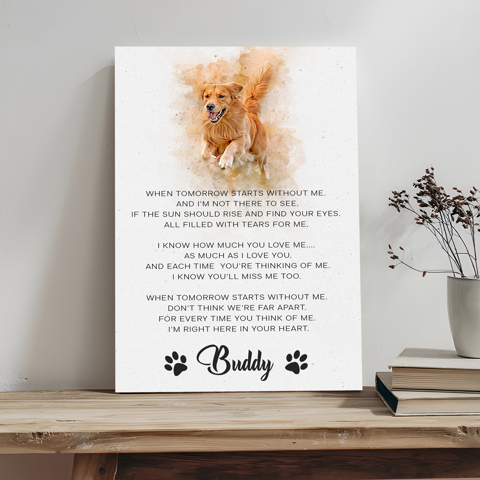 Pet Memorial Sign I'm Right Here In Your Heart