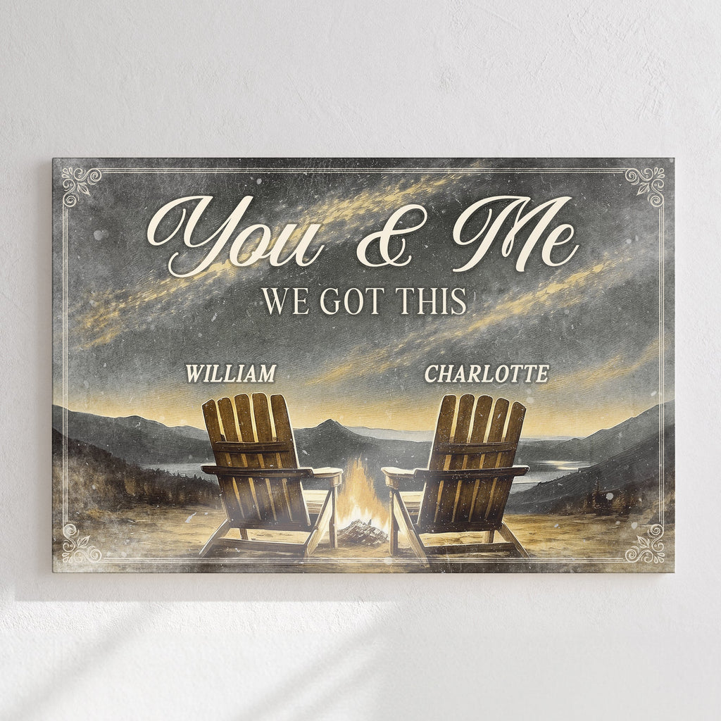 Camping Themed We Got This Couple Sign