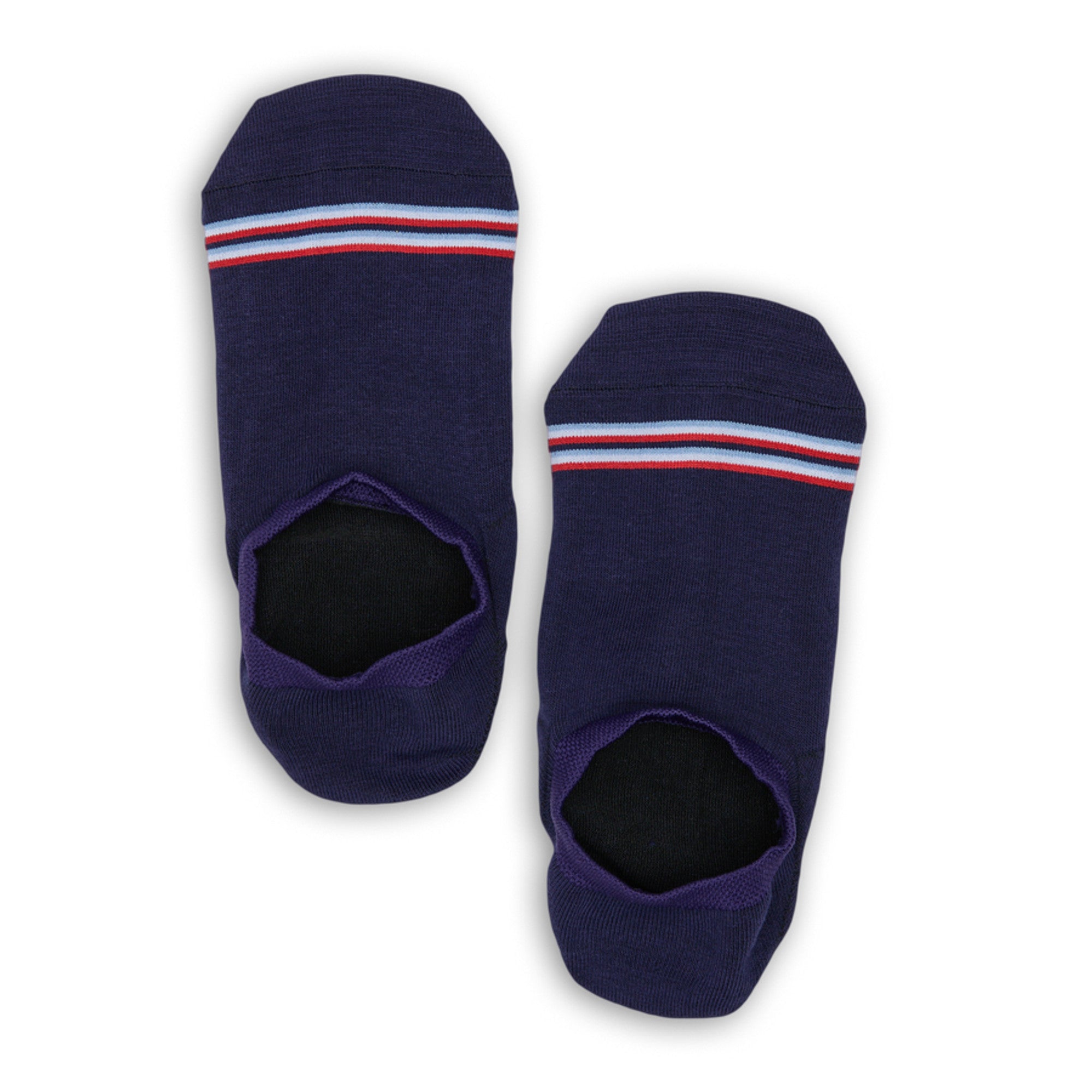 Navy Stripe No Show