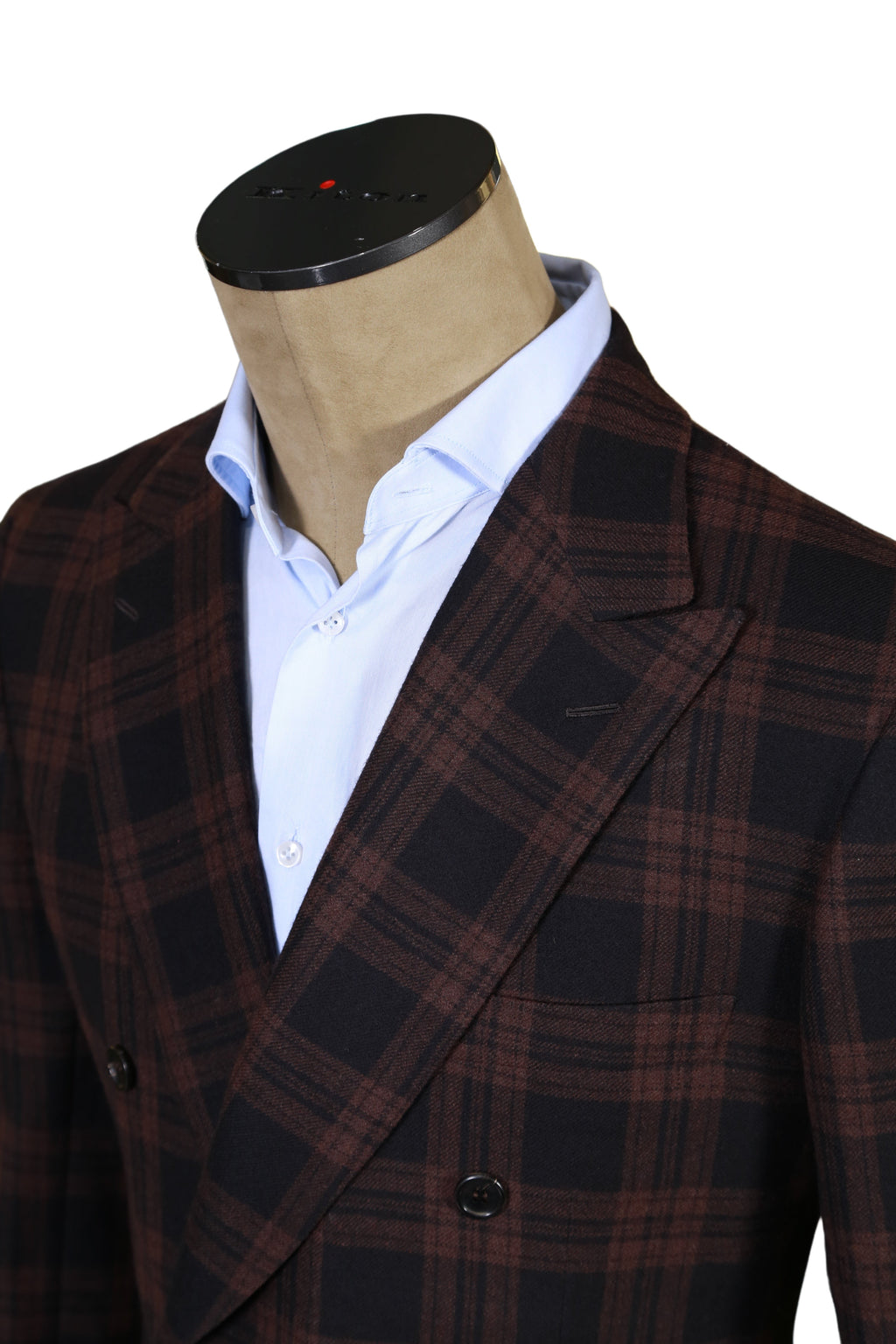 Brioni Plaid Double Breasted Wool Sport Jacket