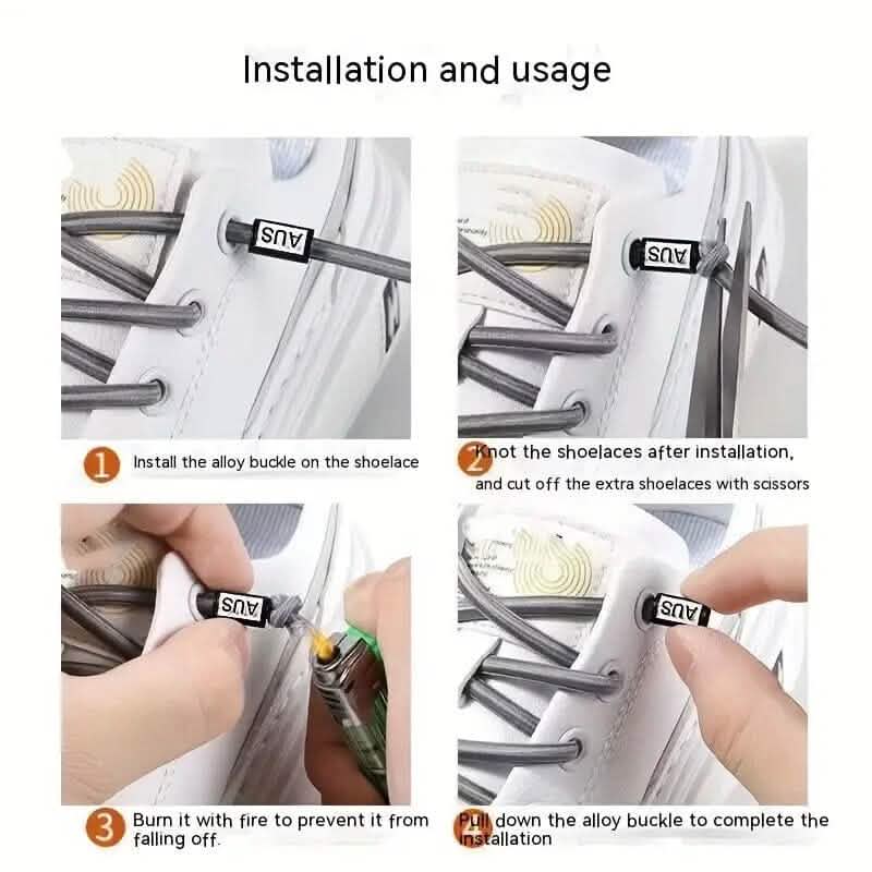 Pair of Elastic No Tie Shoelaces
