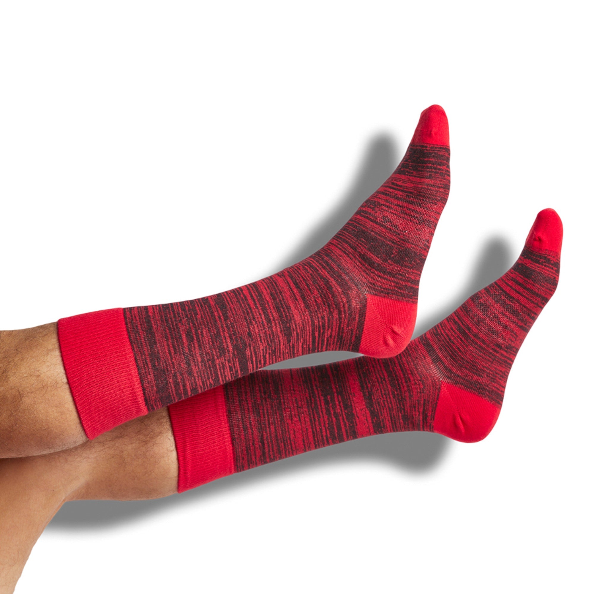 Red / Black Marl Dress Socks