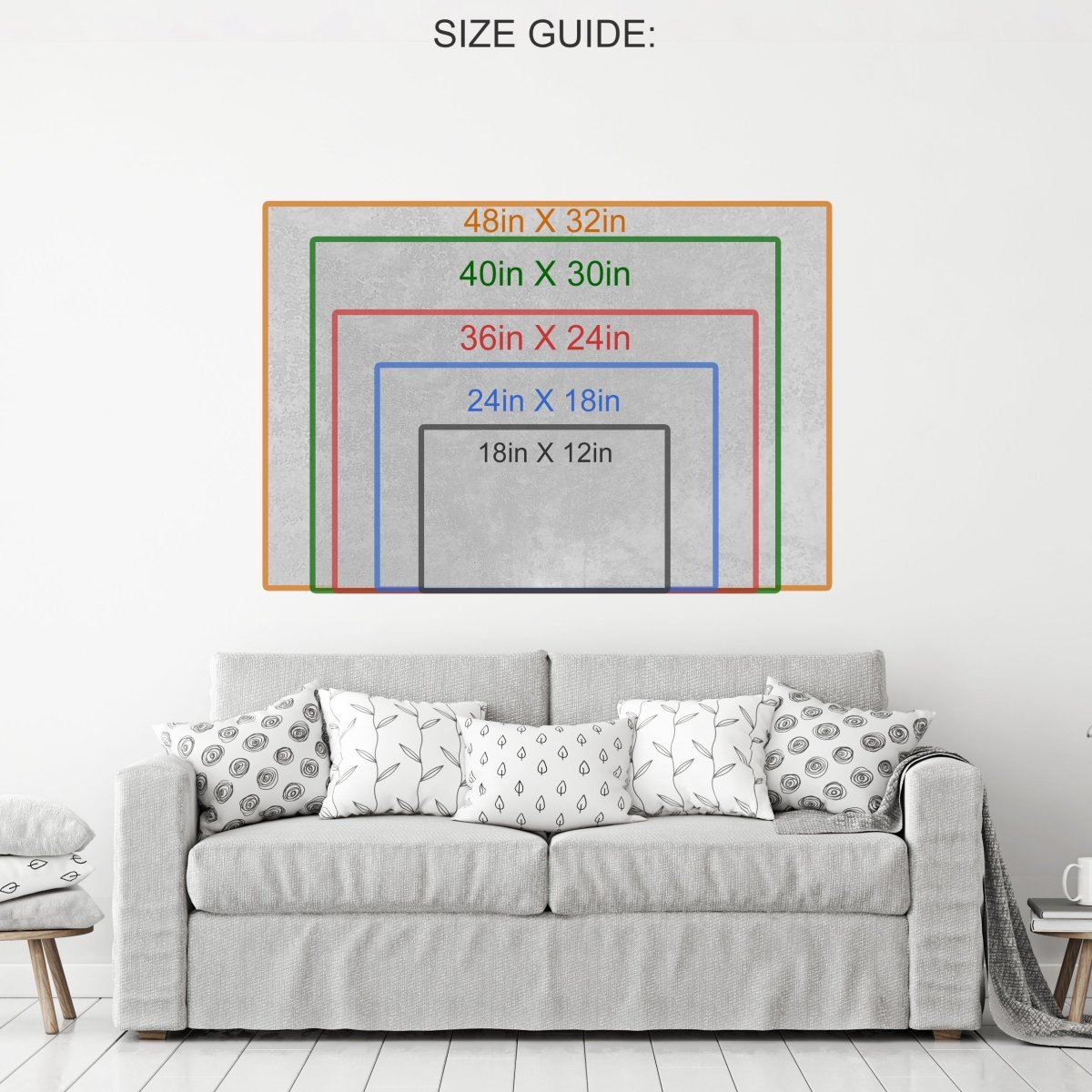 Success Is Never Owned, It's Rented And The Rent Is Due Every Day Motivational Canvas Wall Art, B&W Version