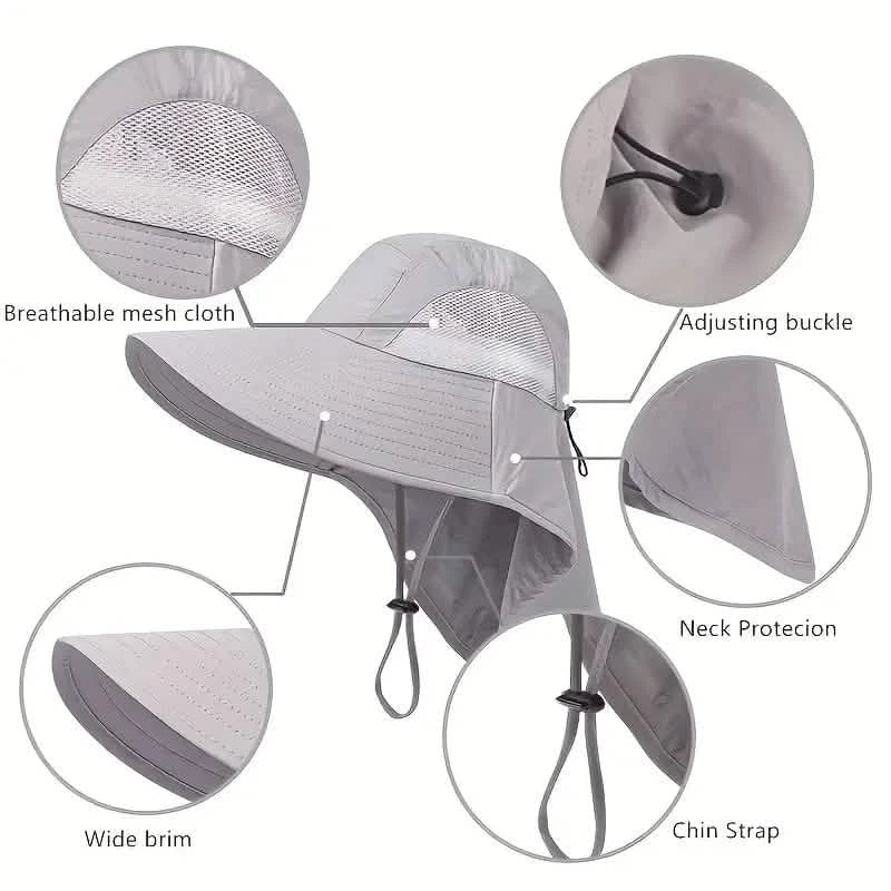 Summer Beach Neck Sunscreen Hat