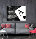 The Key To Success Is Playing The Hand You Were Dealt Canvas Wall Art, Ace Of Spades Motivational Decor