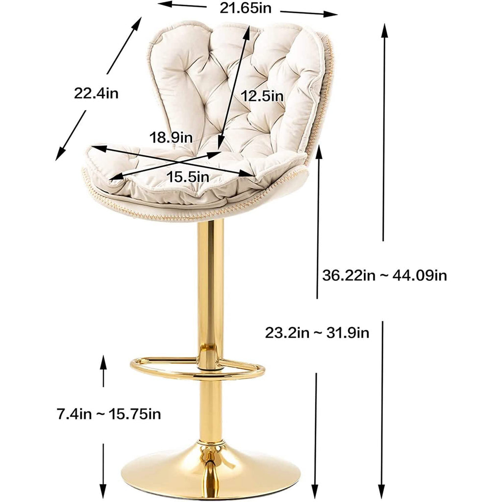 Vintage Swivel Velvet Bar Stools