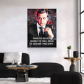 When You're Backed Against The Wall Canvas Wall Art, Suits Quote Vertical